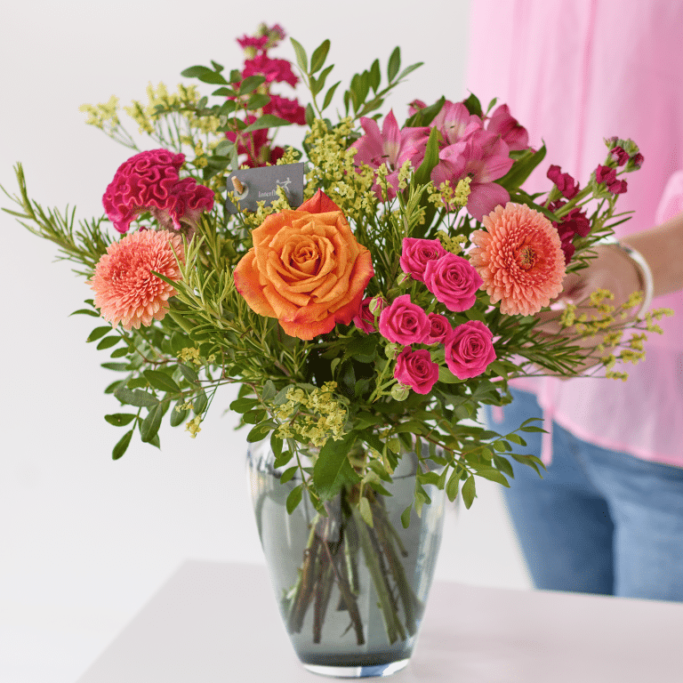 Luxury Bright Bouquet in a Vase, new mum gift from Williamson's My Florist