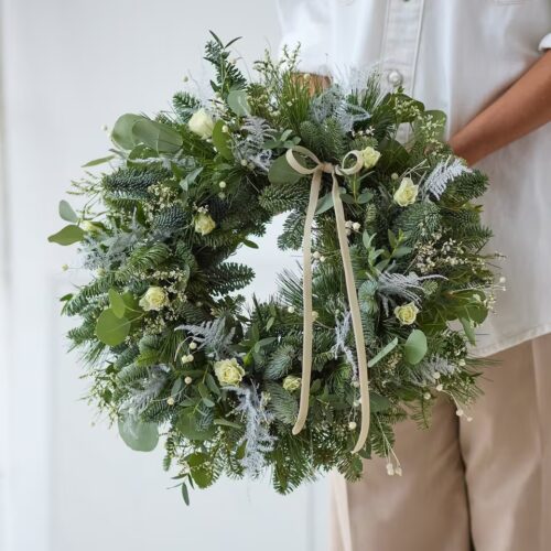 Winter door wreath