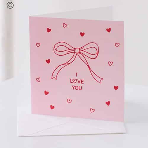 Valentine’s card with I love you message