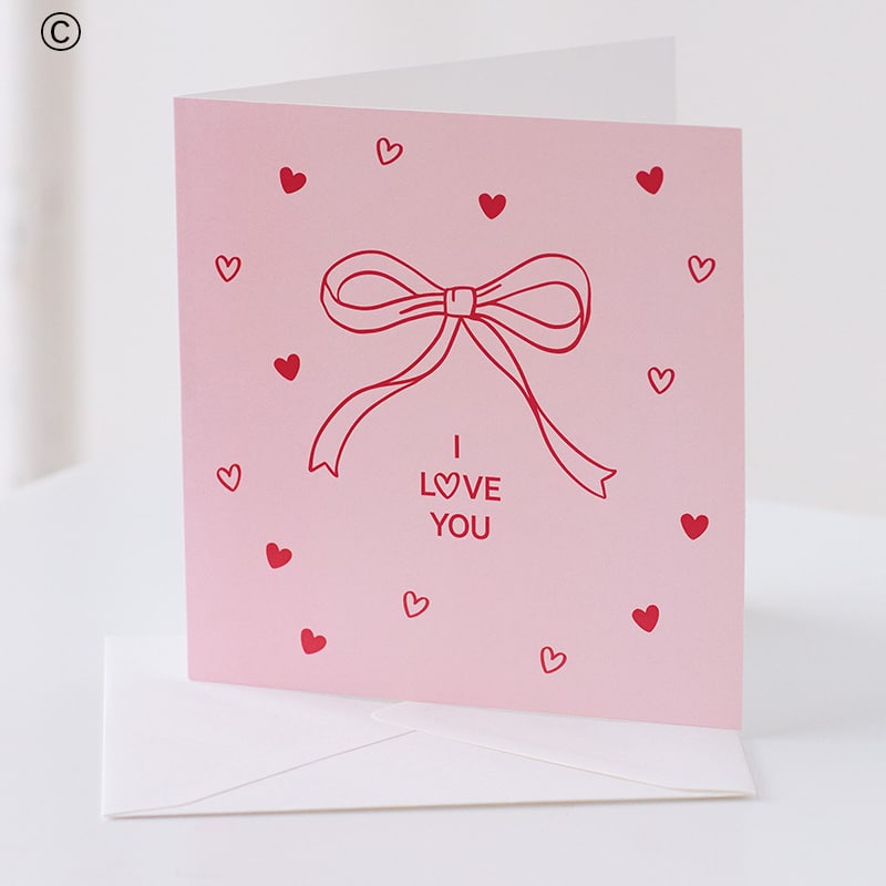 Valentine’s card with I love you message