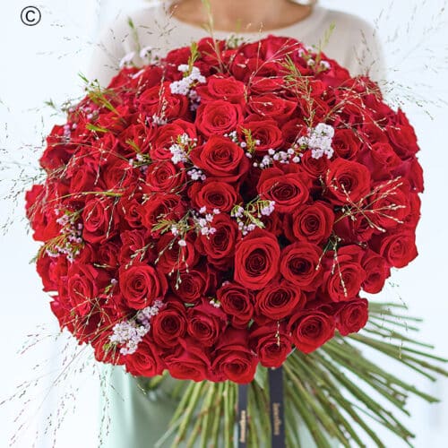 100 red roses Valentine’s ultimate luxury bouquet