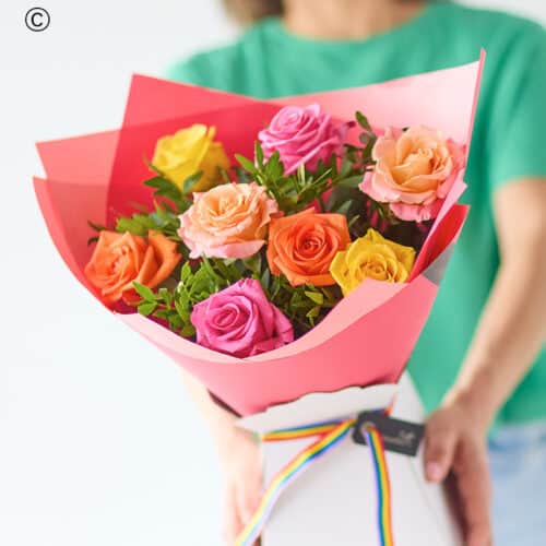 Rainbow Roses Gift Box Valentines