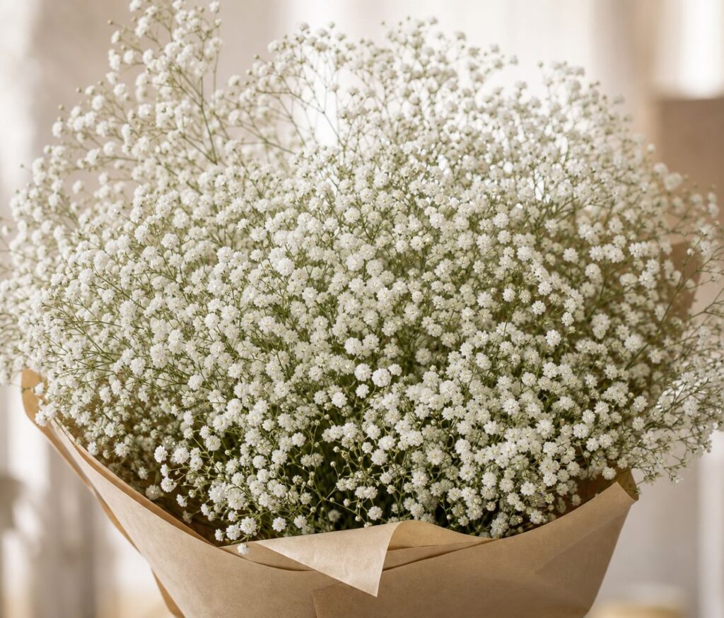 Baby's breath (gypsophila), the flower that means everlasting love.