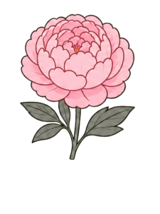 Peony icon, symbolising romance and new love.