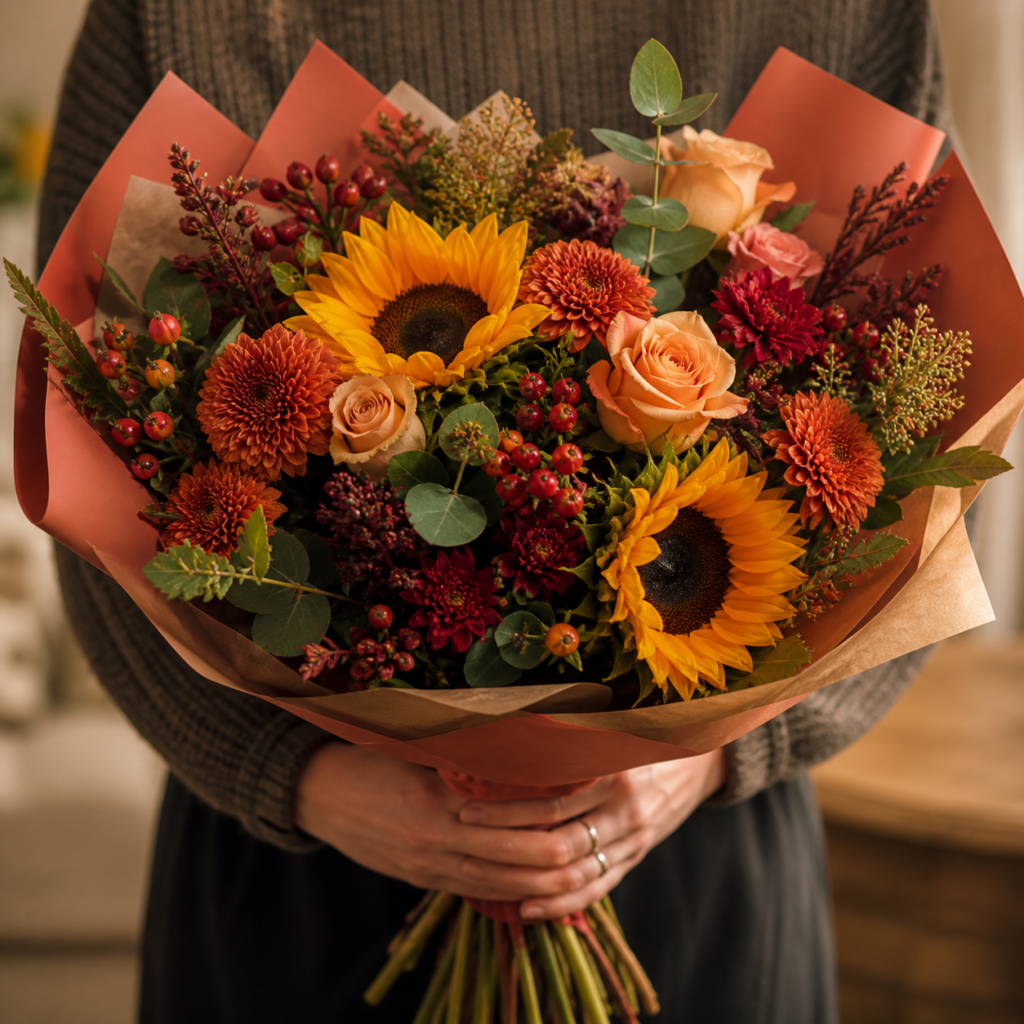 Autumn Flowers Square Category Banner